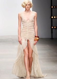 Dress with a slit in front