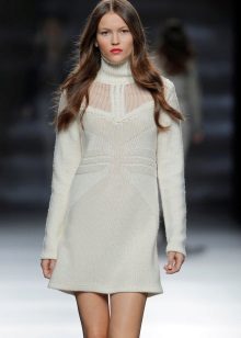 Knitted dress on a typewriter