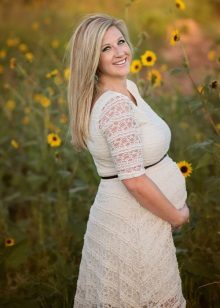 Summer Lace White Maternity Dress