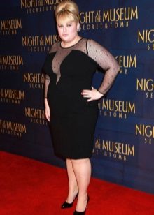 Evening Black Medium-Length Dress for Full