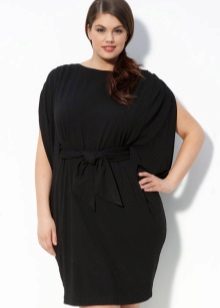 Black tight knit dress for overweight