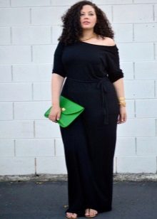 Long black dress for fat