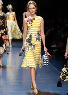 Striped summer color dress