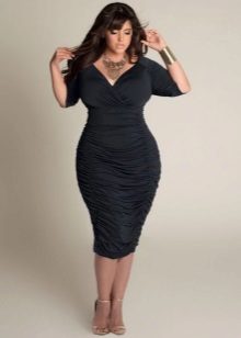 The styles of dresses for full ones that make the figure visually slimmer
