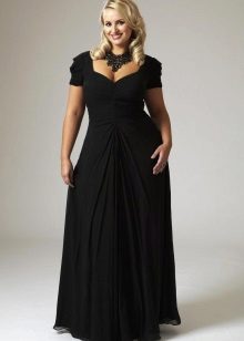Elegant long dress for a full woman for 40