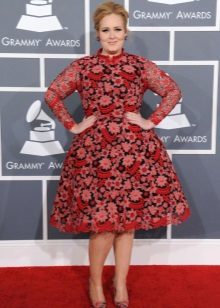 Shapes of dresses of medium length for overweight women over 40