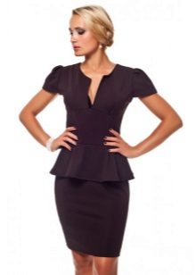 Dark brown office dress