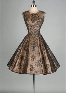 Brown and black short dress