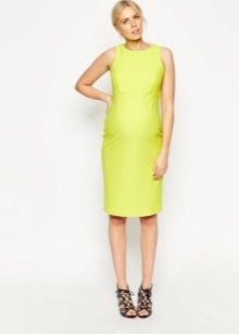 Maternity Yellow Straight Dress