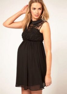 Black maternity short dress