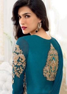 Gold wave dress with a gold pattern