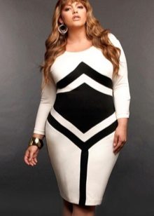 Blue and white dress for overweight