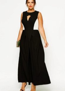 Two-tone dress for full black and white