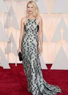 Dress in a floor gray-black