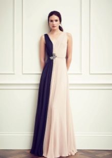 Dress two-tone blue-pink