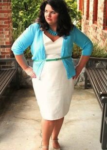 White Sheath Full Body Shoulder Dress