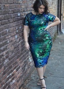 Sheath dress for full sequins