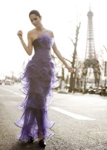 Organza Straight Evening Dress