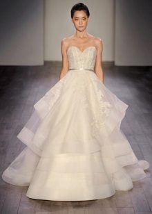 Organza puff wedding dress