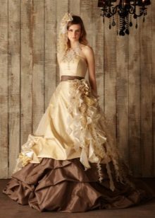 Chocolate beige dress