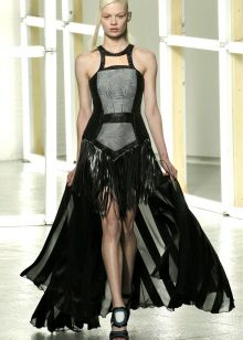 فستان قصير من روك تخرج مع تنورة قابلة للإزالة