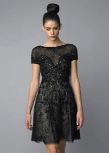 Black Chanel Lace Dress