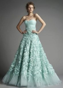 mint dress with layered skirt