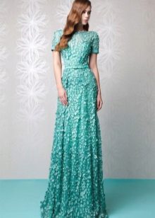 Mint dress with lace