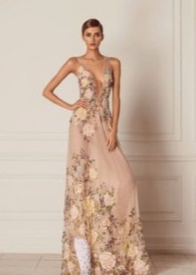 Large-flowered summer sundress