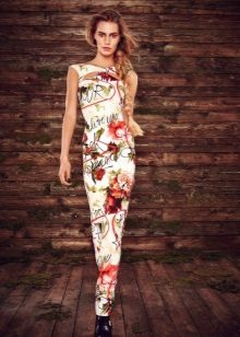 White Floral Print Sheath Dress