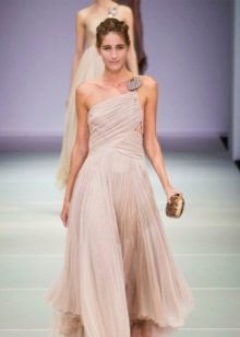 Greek Floor-Length One-Shoulder Prom Dress