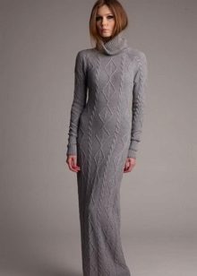 Knitted floor-length dress