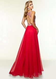 Open Back Chiffon Dress