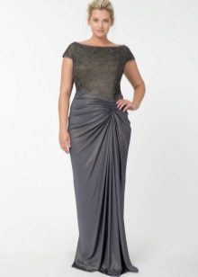 Long dress for full visually improving body