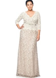 Floor-length dress for full