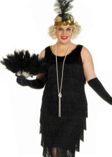 Black Gatsby Style Dress Plus Size