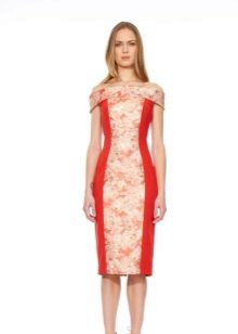 Pink dress with red accents