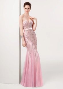 Pink evening dress