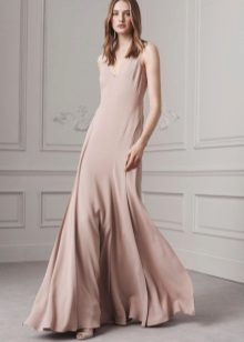 Flesh-colored dress long