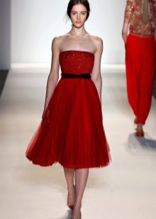 Black belt cherry dress