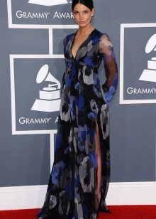 Maternity Floral Long Dress with Side Slit Maternity Dress