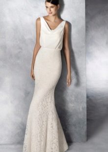 Mermaid wedding dress with a free top