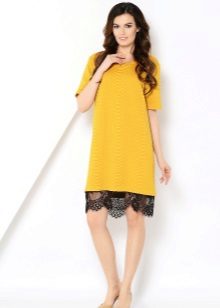 Yellow a-line dress