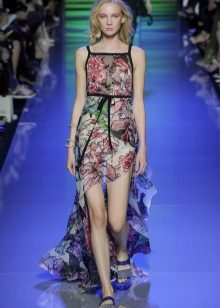 Dress with an asymmetric skirt