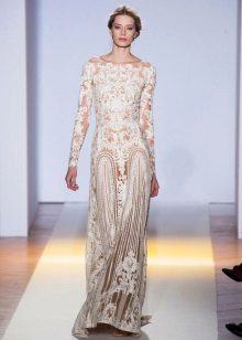 Guipure Floor-Length Wedding Dress