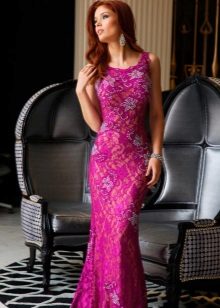 Boat Neck Guipure Dress