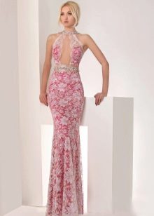 Low Neck Mermaid Guipure Dress