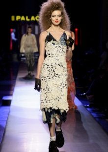 Strapless Lace Evening Dress