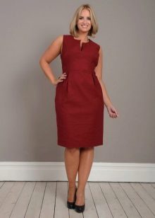Linen Sheath Dress for Fat Women