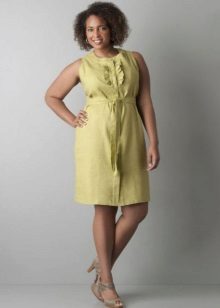 Linen dress on a belt for full